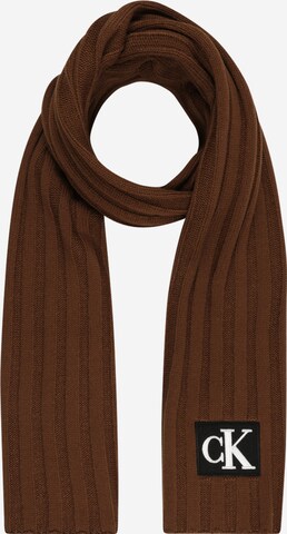 Calvin Klein Jeans Scarf in Brown: front