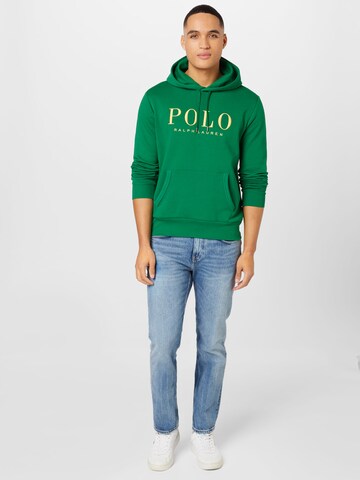 Bluză de molton de la Polo Ralph Lauren pe verde
