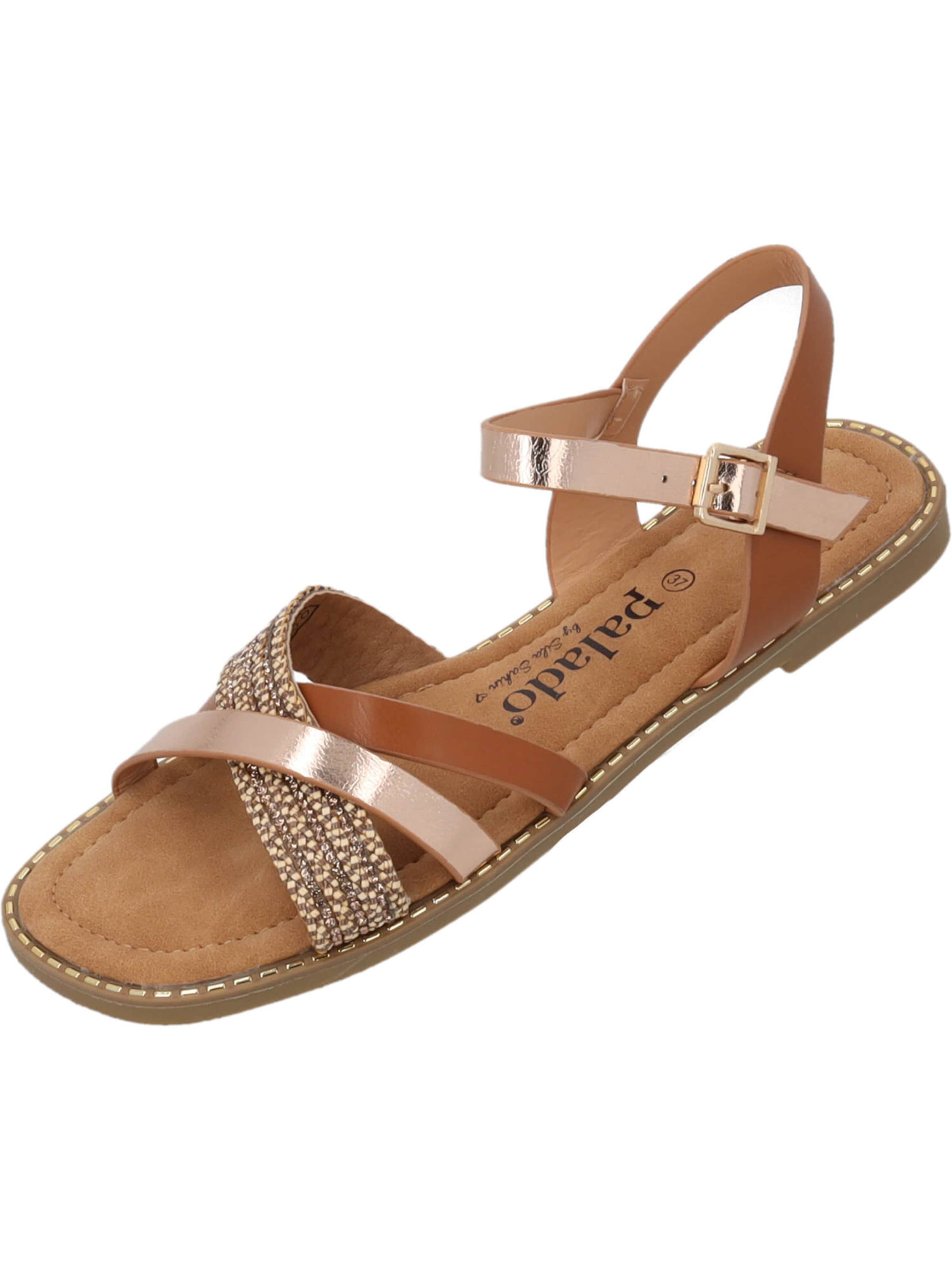 Palado by Sila Sahin Strap sandal 'Lalis' in Brown: front