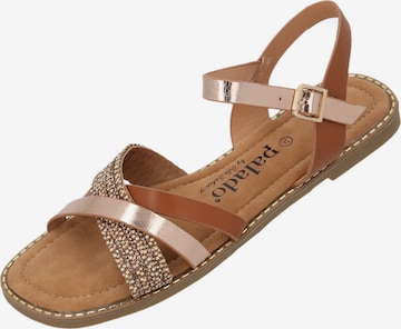Palado by Sila Sahin Strap sandal 'Lalis' in Brown: front