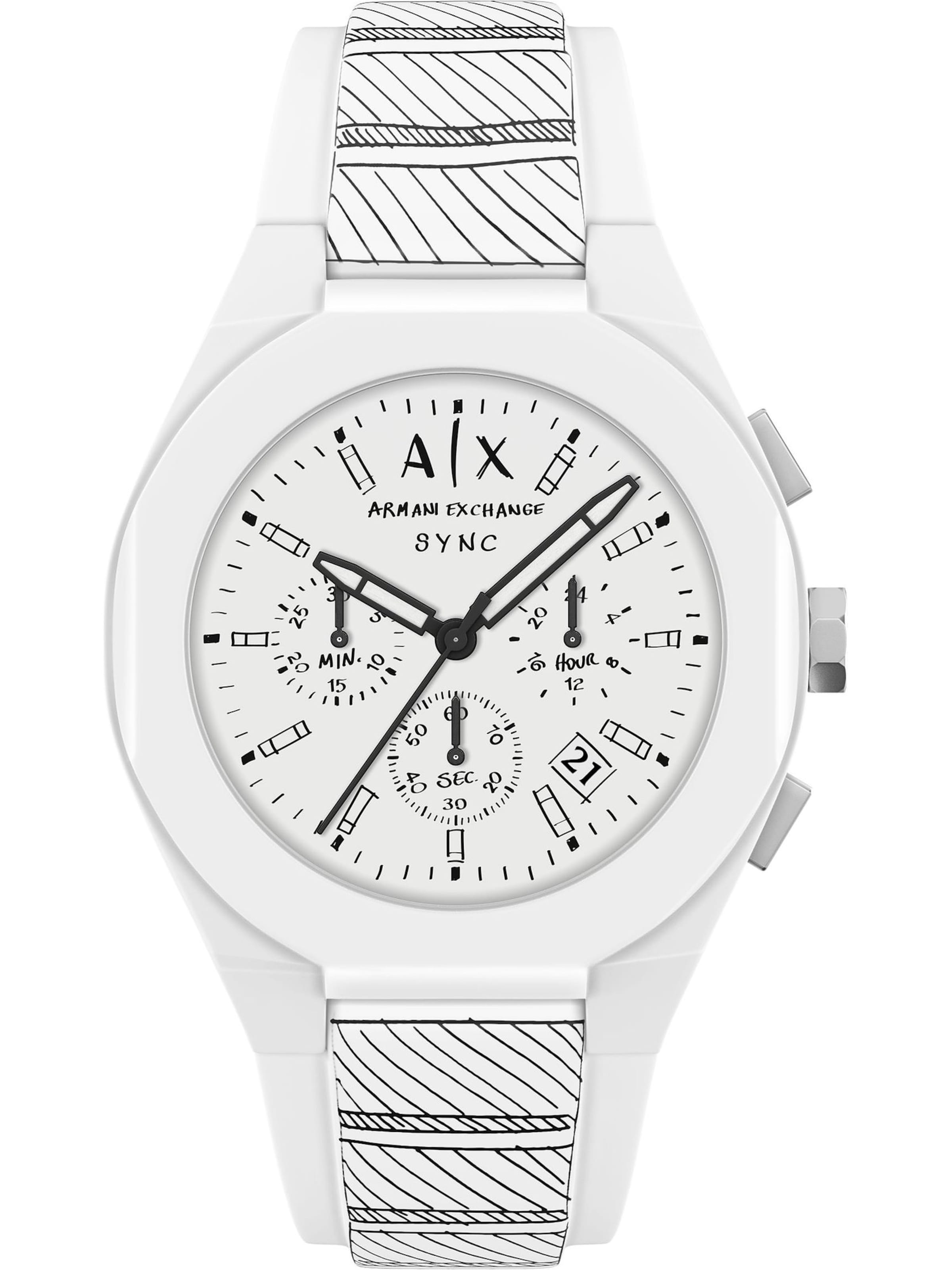 ARMANI EXCHANGE Uhr in Weiß: Vorderseite