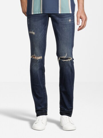 Coupe slim Jean AÉROPOSTALE en bleu : devant