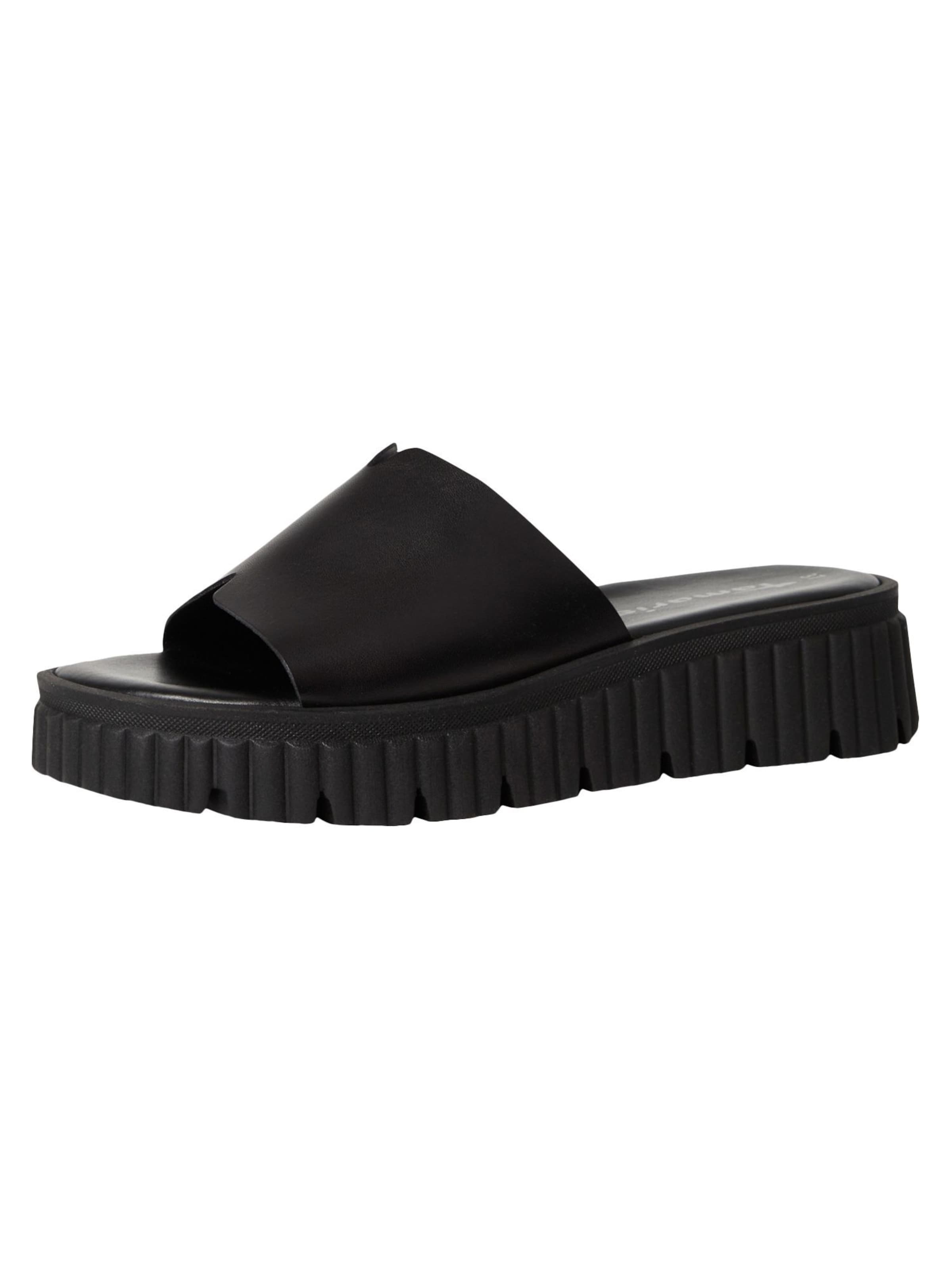 Mule Tamaris en noir : devant