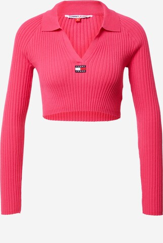 Tommy Jeans Sweter w kolorze różowy: przód