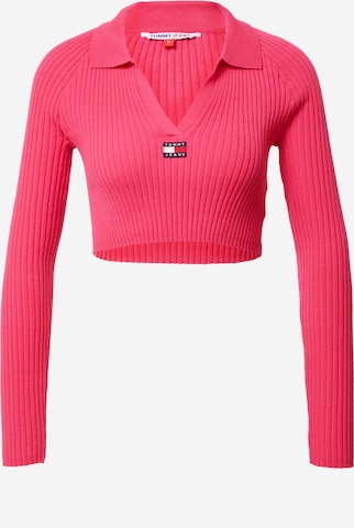 Pull-over Tommy Jeans en rose : devant