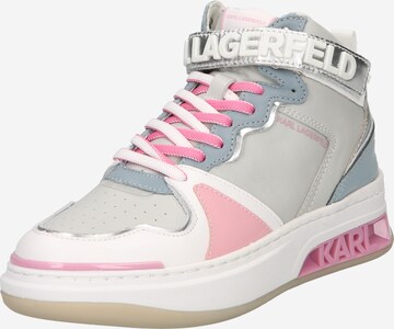 Karl Lagerfeld Sneakers hoog 'ELEKTRA' in Grijs: voorkant