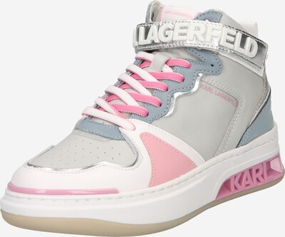 Karl Lagerfeld Baskets hautes 'ELEKTRA' en bleu fumé / gris / rose / blanc, Vue avec produit