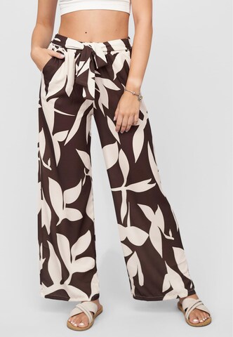 Cloud5ive Wide leg Trousers in Brown: front