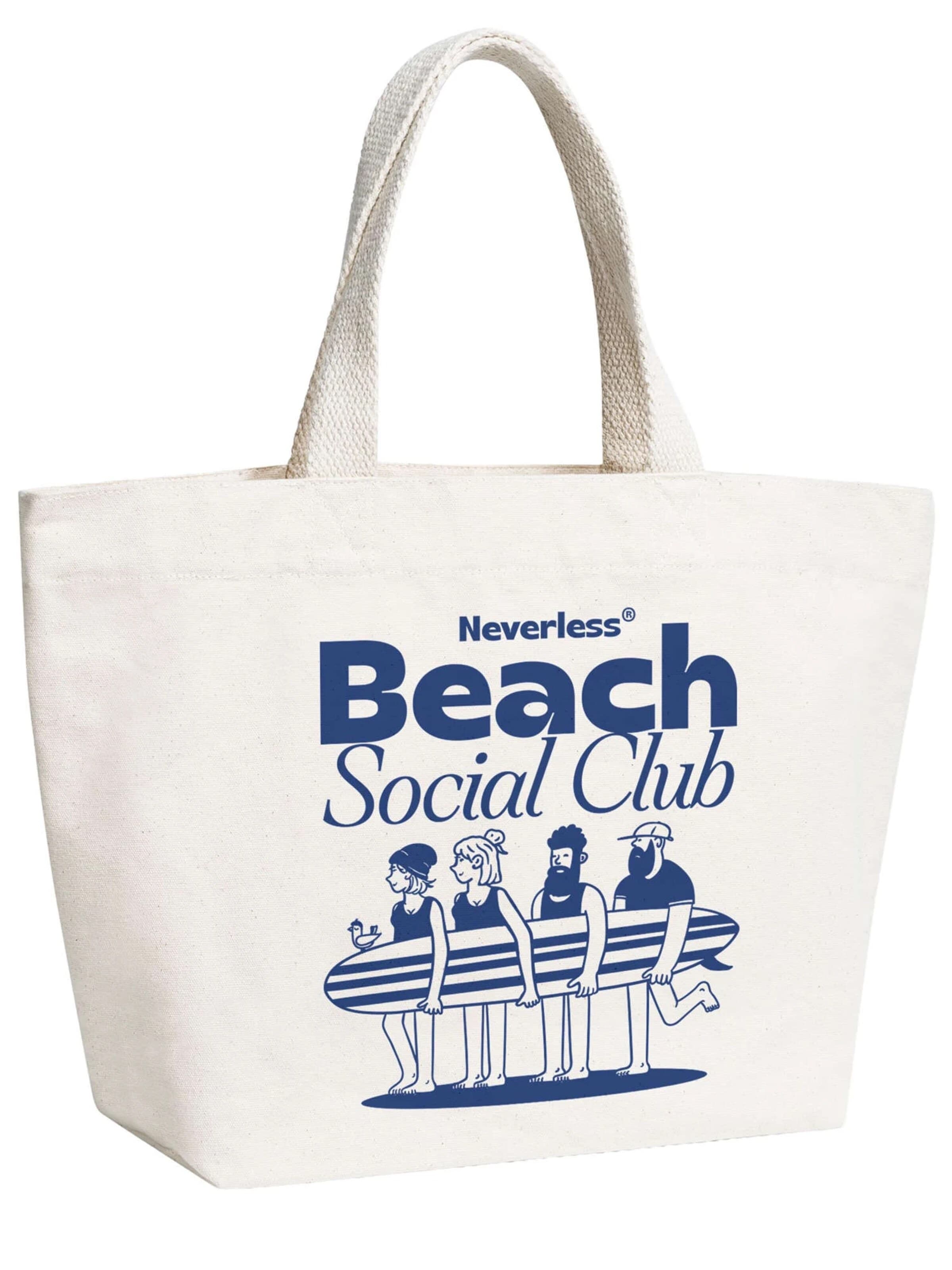 Neverless Strandtasche 'Beach Social Club'‌‌‌‌‌‌‌‌‌ in One Size in nude, Produktansicht