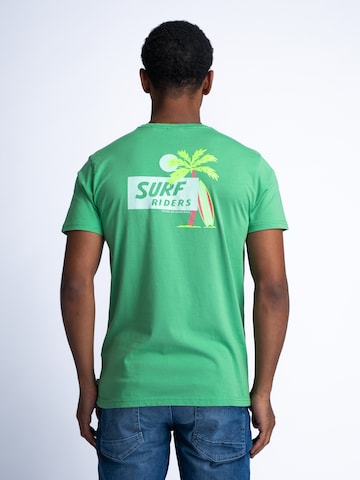 T-Shirt 'Waikiki Beach' Petrol Industries en vert : devant