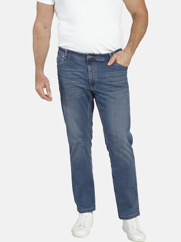 Charles Colby Loosefit Jeans ' Baron Goyle ' in Blauw: voorkant