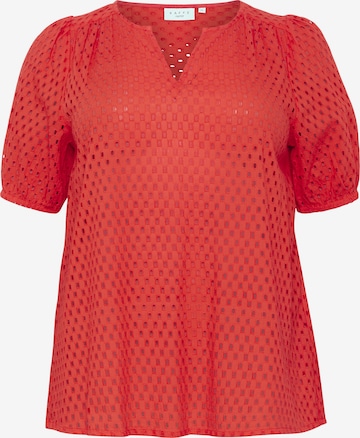 Chemisier 'KCRubia' KAFFE CURVE en rouge : devant