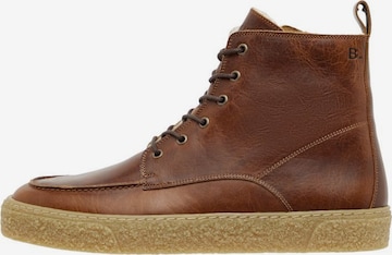 Bianco Lace-Up Boots 'BIACHAD' in Brown: front