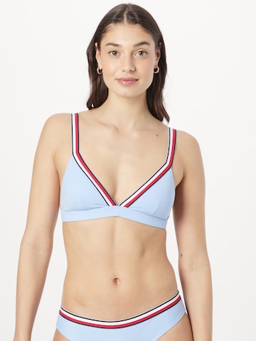 Tommy Hilfiger Underwear Triangle Bikini Top in Blue: front