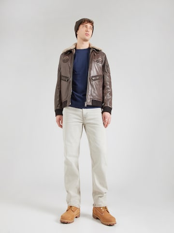 Mauritius Between-season jacket 'Starpilot' in Brown