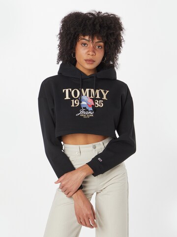 Tommy Jeans Sweatshirt in Black: front