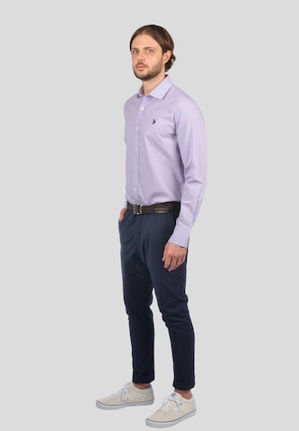 U.S. POLO ASSN. Regular fit Button Up Shirt in Purple
