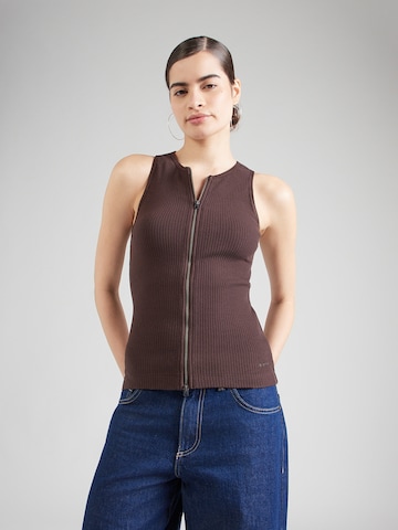 G-STAR Вязаный топ в Коричневый: спереди