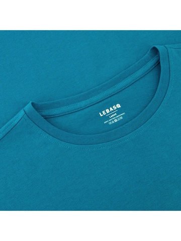 LEBASQ Shirt 'The Baker Crew Neck' in Blue