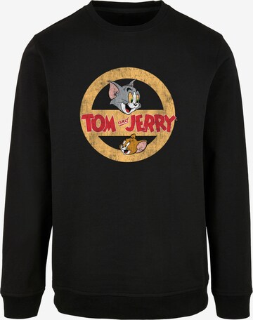 ABSOLUTE CULT Sweatshirt 'Tom and Jerry - Circle One' in Black: front
