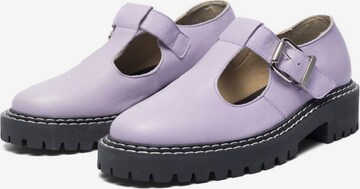 Mocassin 'BIAGUNNA Mary Jane' Bianco en violet