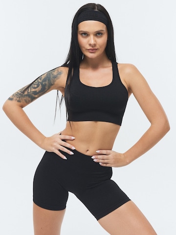 DRILLS Apparel Skinny Leggings 'XFUNCTION Scrunch Shorts' in Zwart
