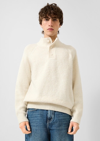 Pull-over QS en beige : devant