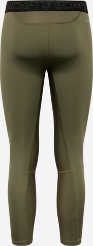ADIDAS PERFORMANCE Skinny Workout Pants 'Techfit Long' in Green