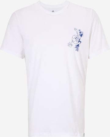 ADIDAS SPORTSWEAR Λειτουργικό μπλουζάκι 'Skates Graphic' σε λευκό: μπροστά