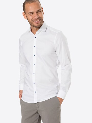 OLYMP Klasický střih Košile – bílá: přední strana