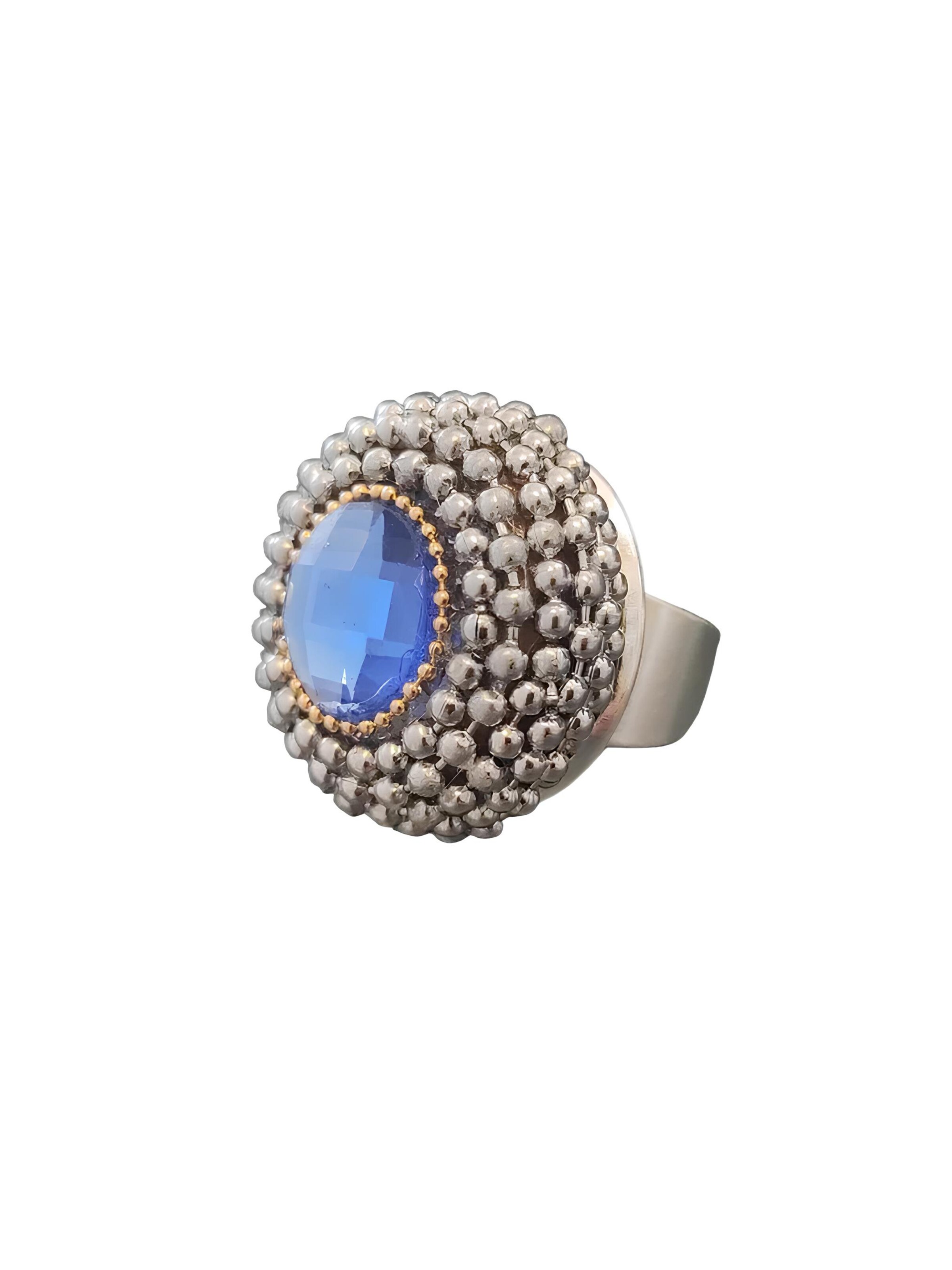 CLAUDIA DE ROSA JEWELRY Ring 'Blue Rebel' in 50-60 in de kleur Zilver, Productweergave