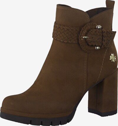 MARCO TOZZI by GUIDO MARIA KRETSCHMER Stiefelette in dunkelbraun / gold, Produktansicht
