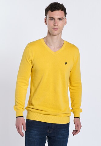 DENIM CULTURE Sweater ' ROMEO ' in Yellow: front