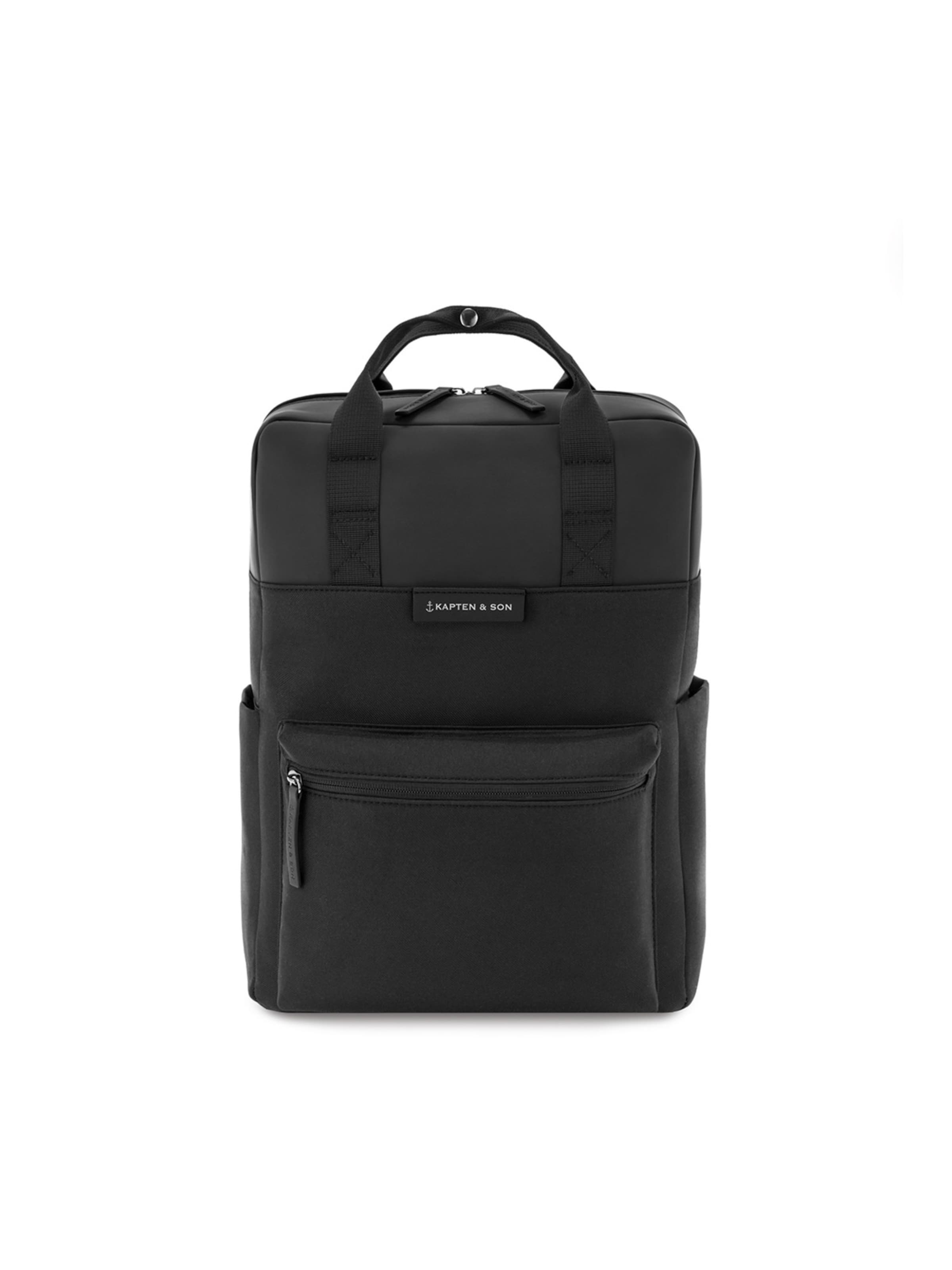 Kapten & Son Rucksack 'Bergen Small'‌ in Schwarz: Vorderseite