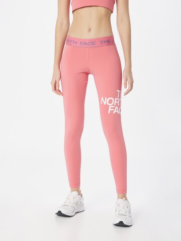THE NORTH FACE Skinny Spodnie outdoor w kolorze różowy: przód