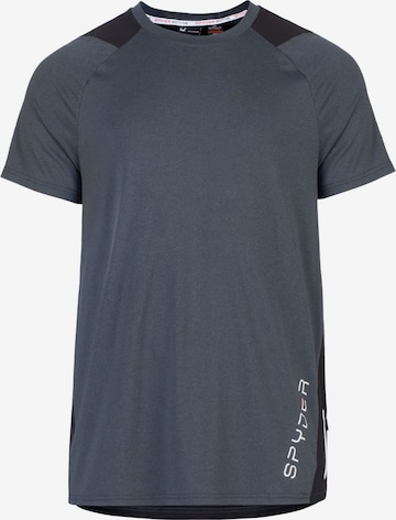 T-Shirt fonctionnel Spyder en gris : devant