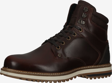 BULLBOXER Lace-Up Boots in Brown: front