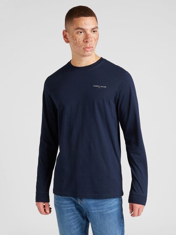 Tommy Jeans Shirt 'LINEAR' in Blau: Vorderseite