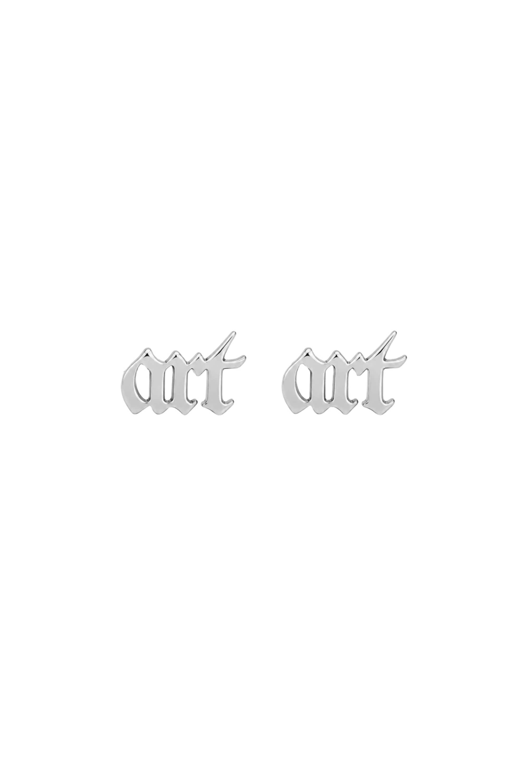 Fainz Earrings 'Art Studs' in Grey: front