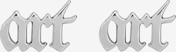 Boucles d'oreilles 'Art Studs' Fainz en gris : devant