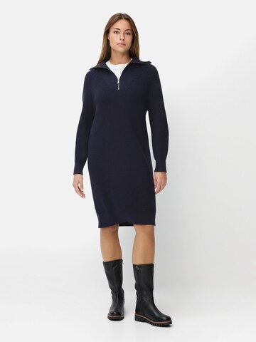 CAMEL ACTIVE Strickkleid mit Reißverschluss in Blau: Vorderseite