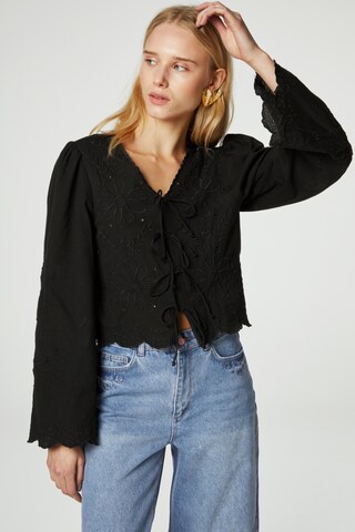 Fabienne Chapot Blouse in Zwart: voorkant
