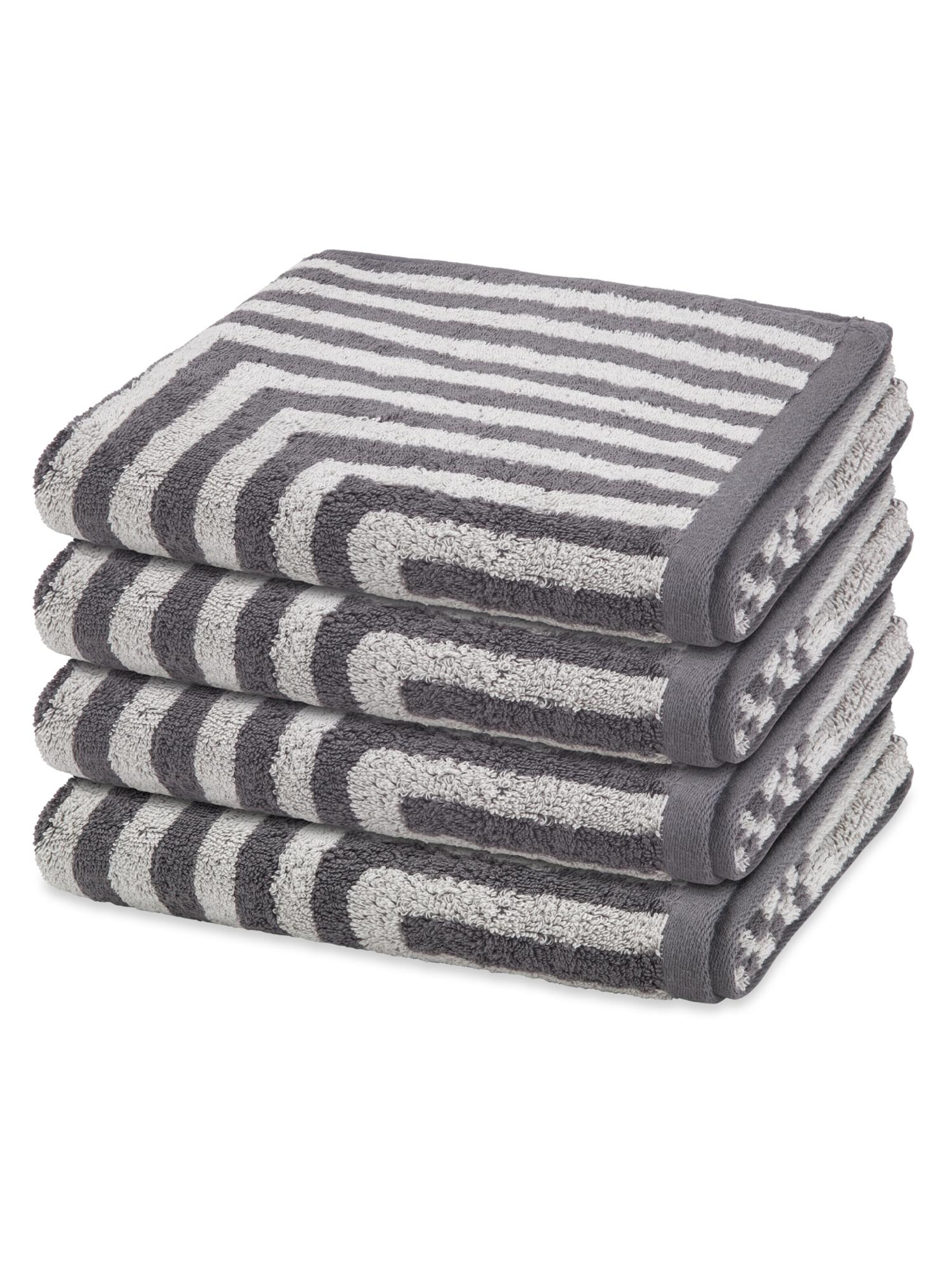 ROSS Towel 'Grafik' in Grey: front
