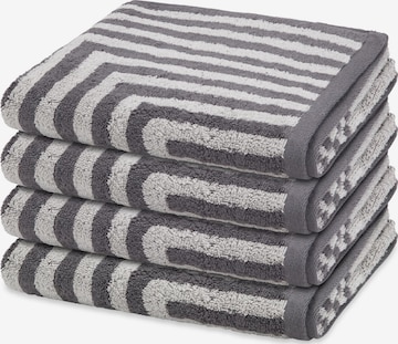 ROSS Towel 'Grafik' in Grey: front
