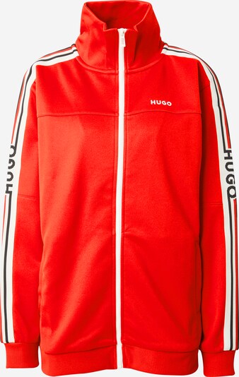 HUGO Sweatjacke 'Danbury' in rot / schwarz / offwhite, Produktansicht