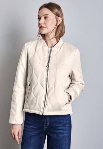 STREET ONE Velours Steppjacke in Beige: Vorderseite