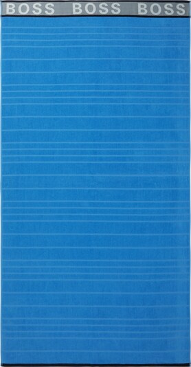 BOSS Home Strandtuch 'STRIPED LOGO' in blau, Produktansicht