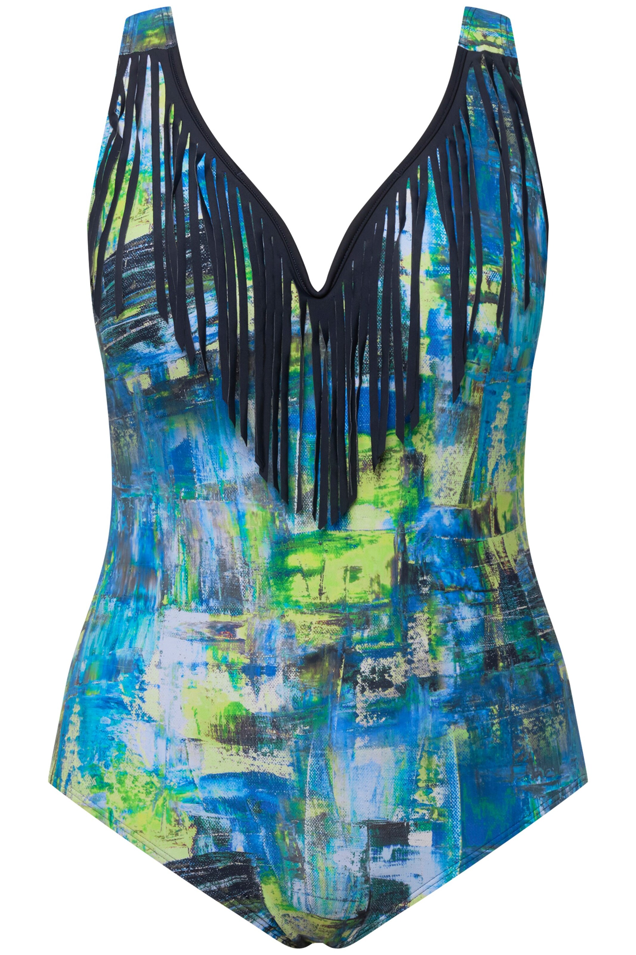 Ulla Popken Badeanzug in Blau: Vorderseite