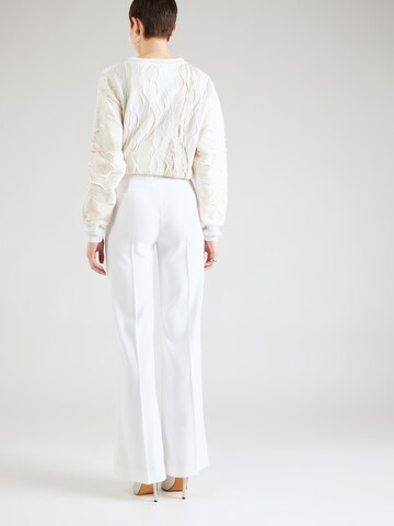 PINKO Wide leg Pleated Pants in White