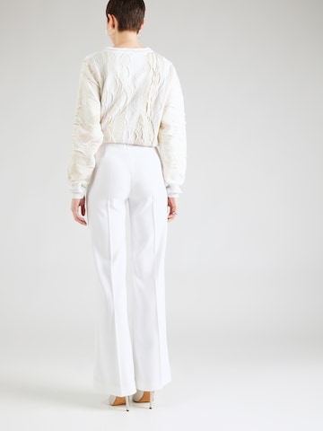PINKO Zvonové kalhoty Kalhoty s puky – bílá